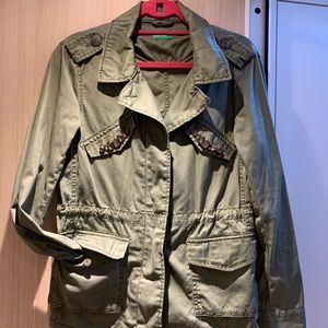 Colors Of Benetton Army Green  Cotton Jacket